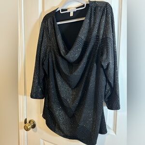 2X Black with Silver, glittery, dressy, great condition, EUC